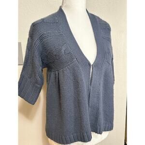 Delia's blue cable knit cardigan sweater